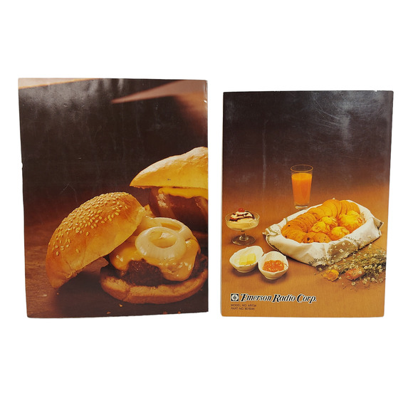 Vintage Microwave Cookbooks Lot of 2 Magic of Cook Book and Emerson Cooking 80s - Picture 3 of 12